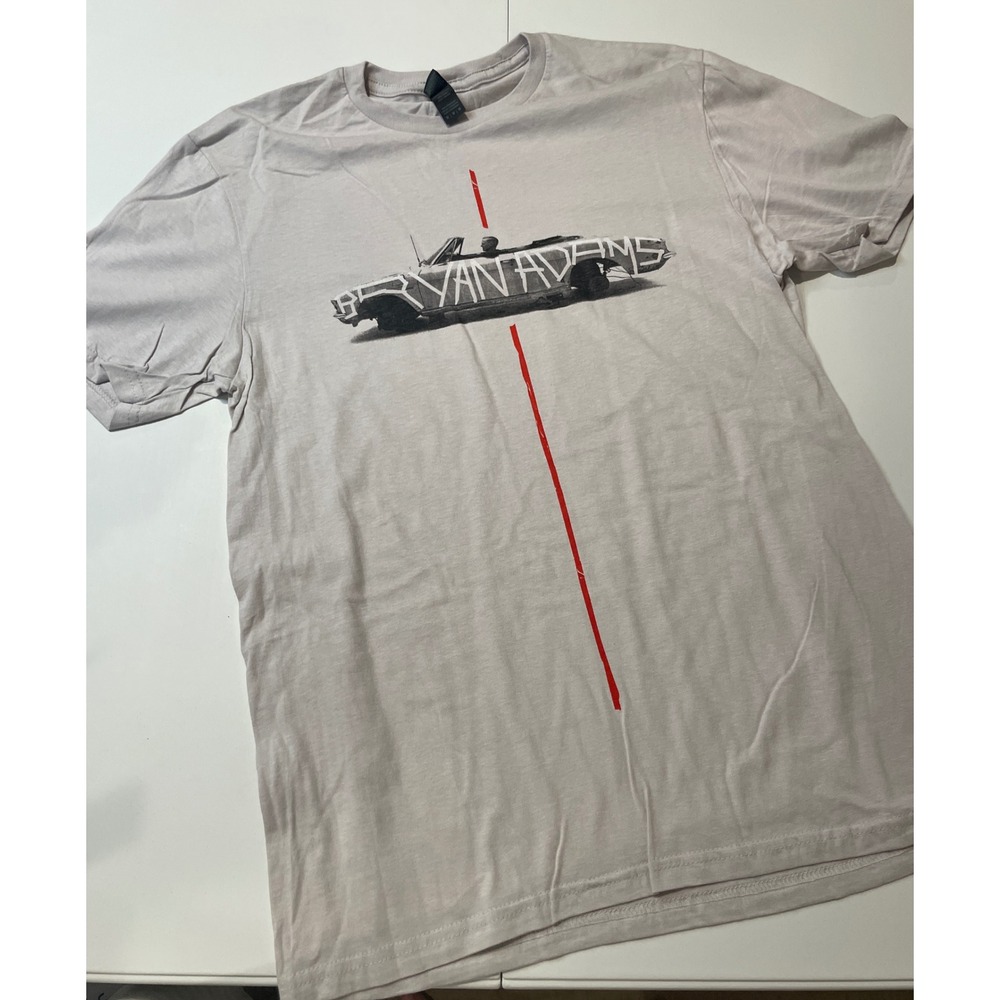 Bryan Adams So Happy It Hurts 2023‎ Tour T-Shirt Mens Medium Gray Graphic Tee